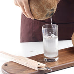 Multifunktionaler Kokosnuss-Schalenöffner aus Edelstahl mit Holzgriff, Kokosnussfleischmesser, Küchenhelfer, Kokosnuss-Schalenöffner