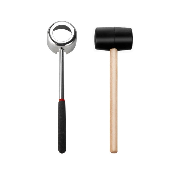 304 Edelstahl Kokosnussöffner Werkzeug Kokosnussschalen-Rasierwerkzeug-Set, 2-in-1 Kokosnussöffner