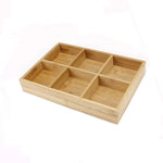 Hot Pot Bambusteller mit Fächern, Servierplatte aus Holz, großes Neuner-Raster, Sechser-Raster, großes Vierer-Raster aus Bambus, mittleres Vierer-Raster aus Bambus, kleines Vierer-Raster aus Bambus, Dreier-Raster aus Bambus, Zweier-Raster               