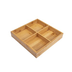 Hot Pot Bambusteller mit Fächern, Servierplatte aus Holz, großes Neuner-Raster, Sechser-Raster, großes Vierer-Raster aus Bambus, mittleres Vierer-Raster aus Bambus, kleines Vierer-Raster aus Bambus, Dreier-Raster aus Bambus, Zweier-Raster               