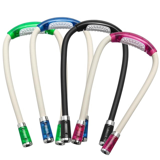Tragbare U-förmige LED Flexible Freihändige Umarmung Hals Lese Buchlampe Taschenlampe, Schwarz, Grün, Blau, Pink