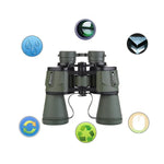 Luxun 20x50 Outdoor-Fernglas Nachtsicht bei schlechten Lichtverhältnissen Nicht-Infrarot-Hochleistungsfernglas, 20x50 Schwarz, 20x50 Armeegrün