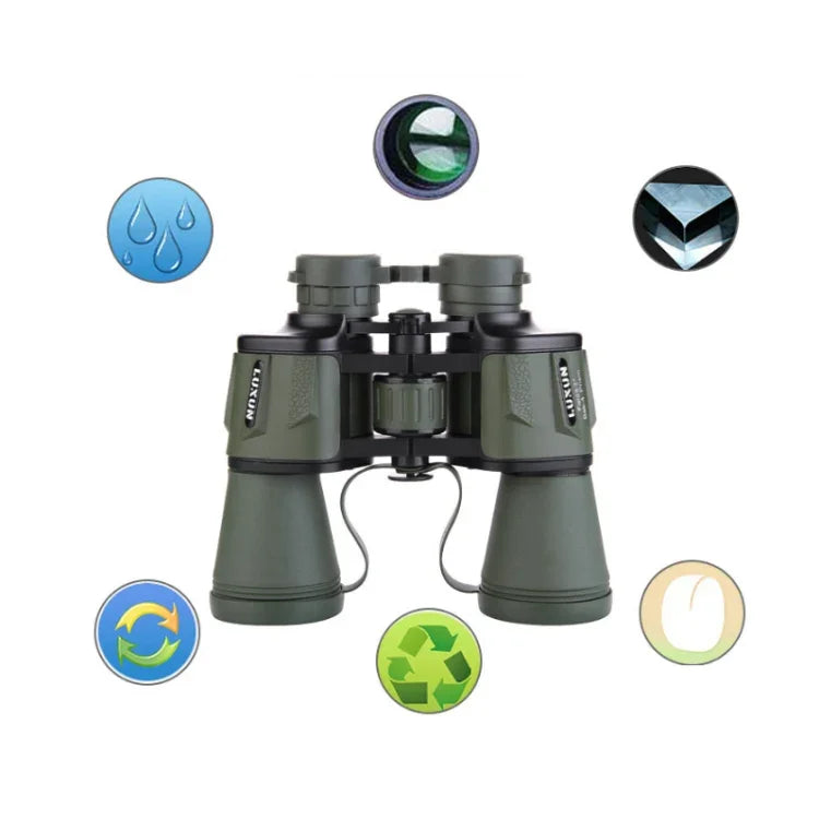 Luxun 20x50 Outdoor-Fernglas Nachtsicht bei schlechten Lichtverhältnissen Nicht-Infrarot-Hochleistungsfernglas, 20x50 Schwarz, 20x50 Armeegrün