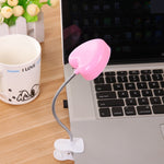 Mini Liebesherz Clip LED Buchlampe Leselampe Schreibtischlampe Tastaturlicht Augenschutz Energiespar Nachtlicht, Pink, Gelb, Blau