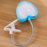 Mini Liebesherz Clip LED Buchlampe Leselampe Schreibtischlampe Tastaturlicht Augenschutz Energiespar Nachtlicht, Pink, Gelb, Blau