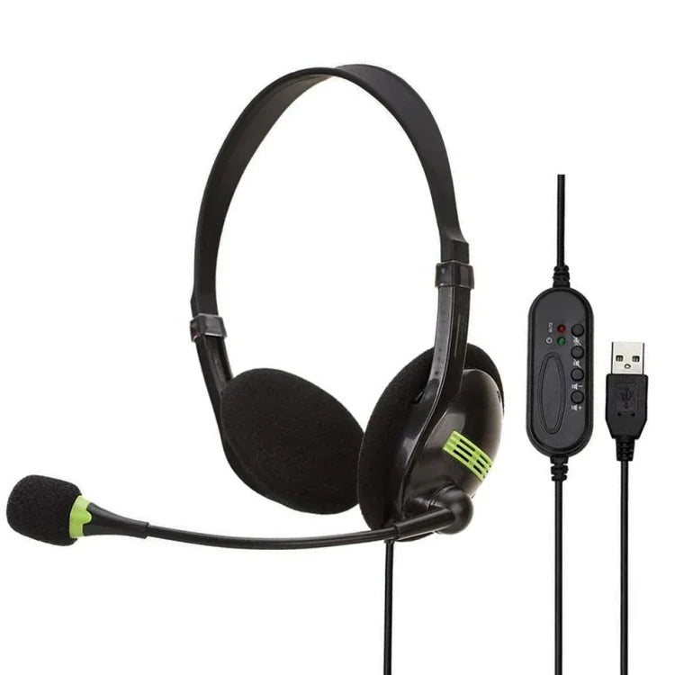 Computer-USB-Schnittstellen-Kopfhörer-Luftfahrt-Headset mit Mikrofon