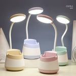 USB-Ladung LED Schreibtischlampe Augenschutz Lampe mit Stifthalter und Handyhalter, CS276-1 Pink, CS276-1 Blau, CS276-1 Grün, CS276-1 Gelb, CS276-1 Schwarz, CS276-3 Pink, CS276-3 Blau, CS276-3 Grün, CS276-3 Gelb, CS276-3 Schwarz, CS276-4 Pink         ...