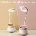 USB-Ladung LED Schreibtischlampe Augenschutz Lampe mit Stifthalter und Handyhalter, CS276-1 Pink, CS276-1 Blau, CS276-1 Grün, CS276-1 Gelb, CS276-1 Schwarz, CS276-3 Pink, CS276-3 Blau, CS276-3 Grün, CS276-3 Gelb, CS276-3 Schwarz, CS276-4 Pink         ...
