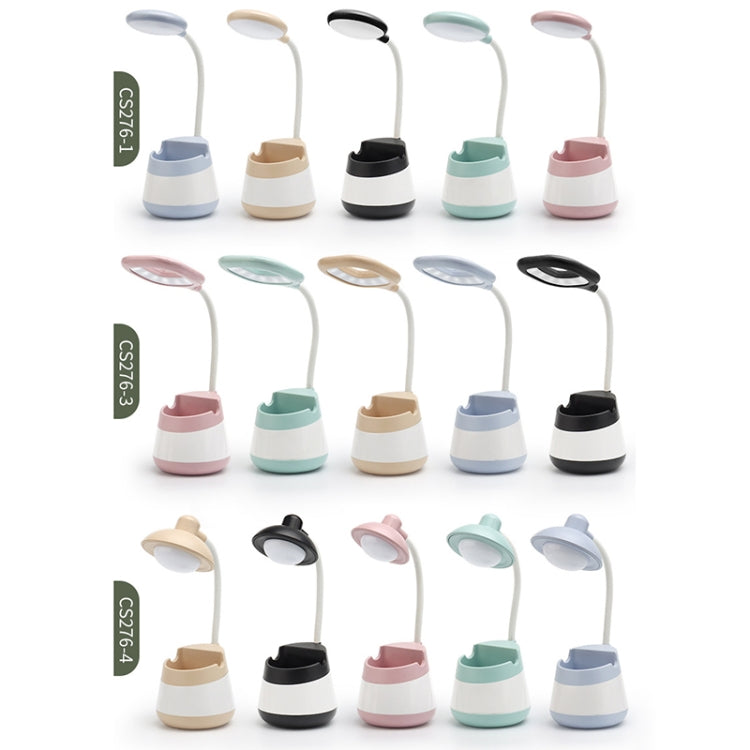 USB-Ladung LED Schreibtischlampe Augenschutz Lampe mit Stifthalter und Handyhalter, CS276-1 Pink, CS276-1 Blau, CS276-1 Grün, CS276-1 Gelb, CS276-1 Schwarz, CS276-3 Pink, CS276-3 Blau, CS276-3 Grün, CS276-3 Gelb, CS276-3 Schwarz, CS276-4 Pink         ...