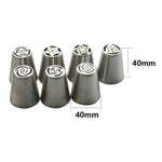 13tlg / Set Spritztüllenkuppler Vereisungsrohrspitzen Sets Edelstahl Rose Cream Backformen, 13 PCS/Set