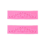 2 Stück Fondant Kuchen Silikonform Hohle Geprägte Rahmen Retro Fotorahmenform