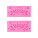 2 Stück Fondant Kuchen Silikonform Hohle Geprägte Rahmen Retro Fotorahmenform