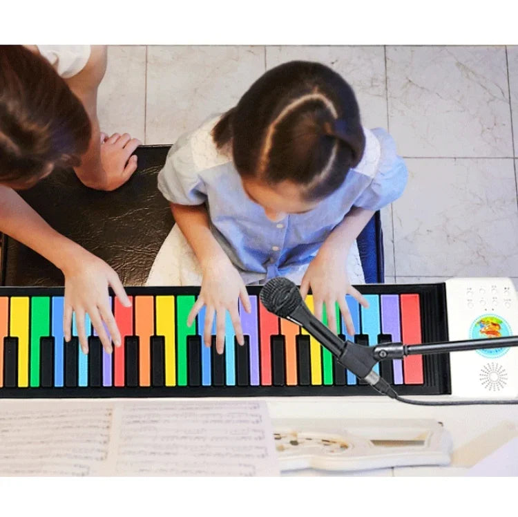 HUA008-49 Handgerolltes, faltbares Kinderklavier mit 49 Tasten, 49 Tasten
