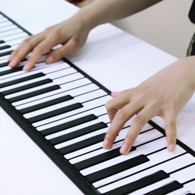 MIDI88 88-Tasten Handgerolltes Faltklavier Professionelles MIDI-Softkeyboard Simuliertes Übungsklavier Tragbares Faltbares elektronisches Klavier, 88 Tasten