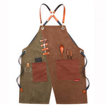 Jeansschürze Friseur Milch Teeladen Kellner Overalls, Grau-gelber Schultergurt, Blau-weißer Schultergurt, Grün-gelber Schultergurt, Grau-grüner Schultergurt, Grau-gelber Hakengurt, Blau-weißer Hakengurt, Grün-gelber Hakengurt, Grau-grüner Hakengurt