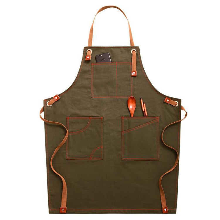 Haushalts-Jeansschürze Barista Blumig Teeladen Friseur Arbeitskleidung, Erwachsenenversion, für Kinder 47 cm, für Kinder 57 cm