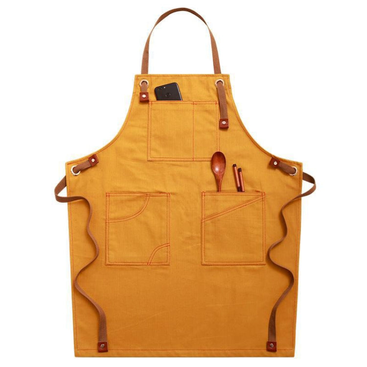 Haushalts-Jeansschürze Barista Blumig Teeladen Friseur Arbeitskleidung, Erwachsenenversion, für Kinder 47 cm, für Kinder 57 cm