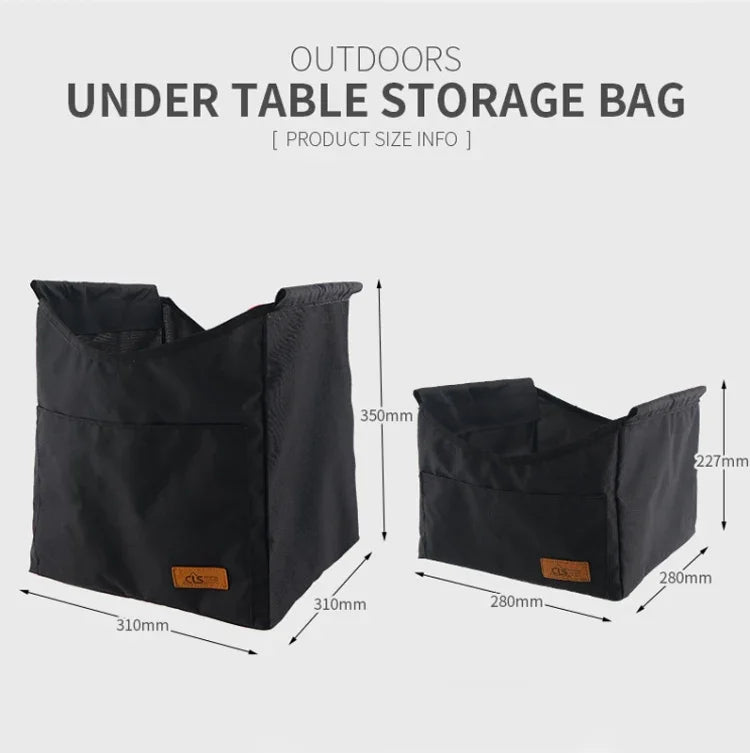 CLS Outdoor Klapptisch für Picknicktisch, Aufbewahrungs-Hängetasche, tragbare unsichtbare Tasche, Aufbewahrungs-Hängetasche, Stil:, kleine Tasche, große Tasche, Tisch klein + kleine Tasche, Tisch mittel + große Tasche