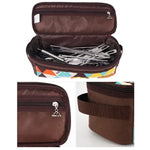 CLS Outdoor Camping Kochgeschirr Aufbewahrungstasche BBQ Besteck Aufbewahrungstasche Reise Tragbare Kulturtasche, Braun, Streifen, Farbe