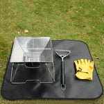 CLS Outdoor Camping Silikon feuerfestes Tuch Picknick Grill Wärmeisolationsunterlage, S: 350x340mm, M: 450x370mm, L: 600x520mm, XL: 800x750mm