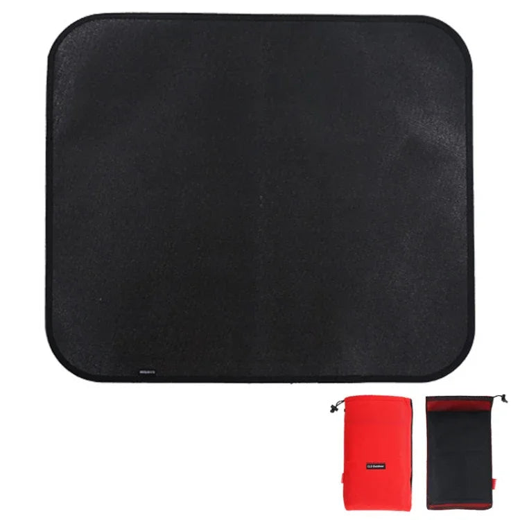 CLS Outdoor Camping Silikon feuerfestes Tuch Picknick Grill Wärmeisolationsunterlage, S: 350x340mm, M: 450x370mm, L: 600x520mm, XL: 800x750mm