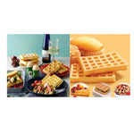 5-in-1 Lebensmittelqualität Silikon-Waffelform Küchen-Kuchenset Backzubehör, Rot, Grün, Beige, Rosa