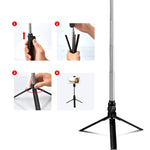 Bluetooth Stativ Selfie-Stick Live Handyhalter, Schwarz, Weiß, Pink