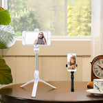 Bluetooth Stativ Selfie-Stick Live Handyhalter, Schwarz, Weiß, Pink
