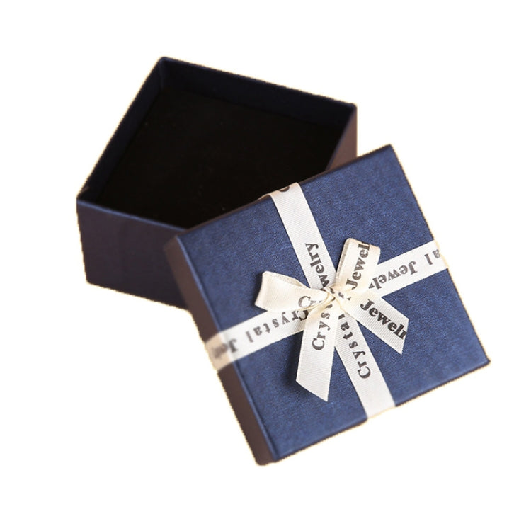 10 Stück Schleifen-Schmuckgeschenkbox, quadratische Schmuck-Pappverpackung, 8x8x4,5cm, 9x9x4cm, 6,2x6,2cm, 8x8x3,5cm