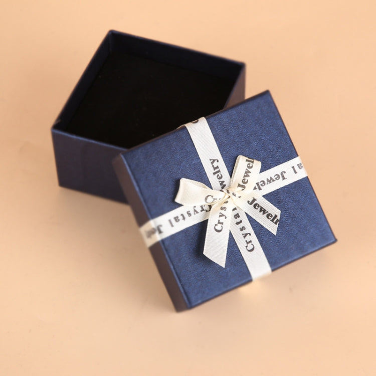10 Stück Schleifen-Schmuckgeschenkbox, quadratische Schmuck-Pappverpackung, 8x8x4,5cm, 9x9x4cm, 6,2x6,2cm, 8x8x3,5cm