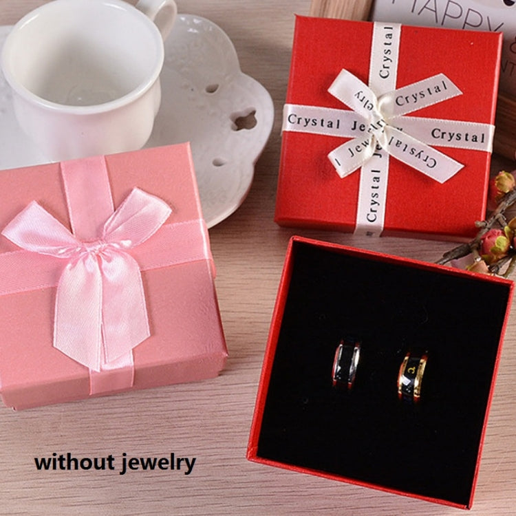 10 Stück Schleifen-Schmuckgeschenkbox, quadratische Schmuck-Pappverpackung, 8x8x4,5cm, 9x9x4cm, 6,2x6,2cm, 8x8x3,5cm