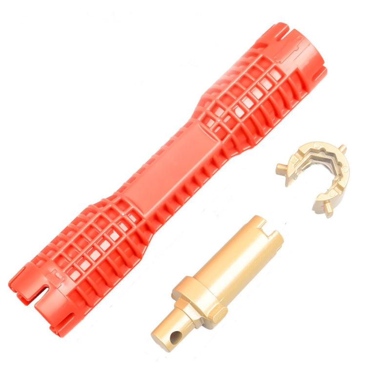 Multifunktionaler Waschbecken-Badezimmer-Schlüssel Sanitär-Installationswerkzeug Wasserrohr Wasserhahn Reparatur-Entfernungswerkzeug, 5 in 1, 8 in 1, Metall Doppelkopf