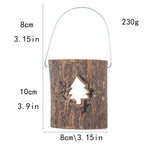 120211 Valentinstag Atmosphäre Lampe Kerzenständer Cafe Dekoration Home Party Dekoration Teewachs Holz Kerzenbecher, Schneeflocke, Kiefer, Fünfzackige Sterne, Liebe