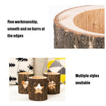 120211 Valentinstag Atmosphäre Lampe Kerzenständer Cafe Dekoration Home Party Dekoration Teewachs Holz Kerzenbecher, Schneeflocke, Kiefer, Fünfzackige Sterne, Liebe