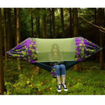 Outdoor-Camping-Moskitonetz-Sonnenschutz-Hängematte, Fallschirmstoff bedruckte Moskitonetz-Hängematte, Größe: 270x140cm, 270x140cm Ahorn