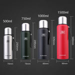 Isolierbecher aus 304er Edelstahl, großer Fassungsvermögen, Sport-Wasserbecher, Outdoor-Reisetopf, 500 ml, 750 ml, 1000 ml, 1500 ml