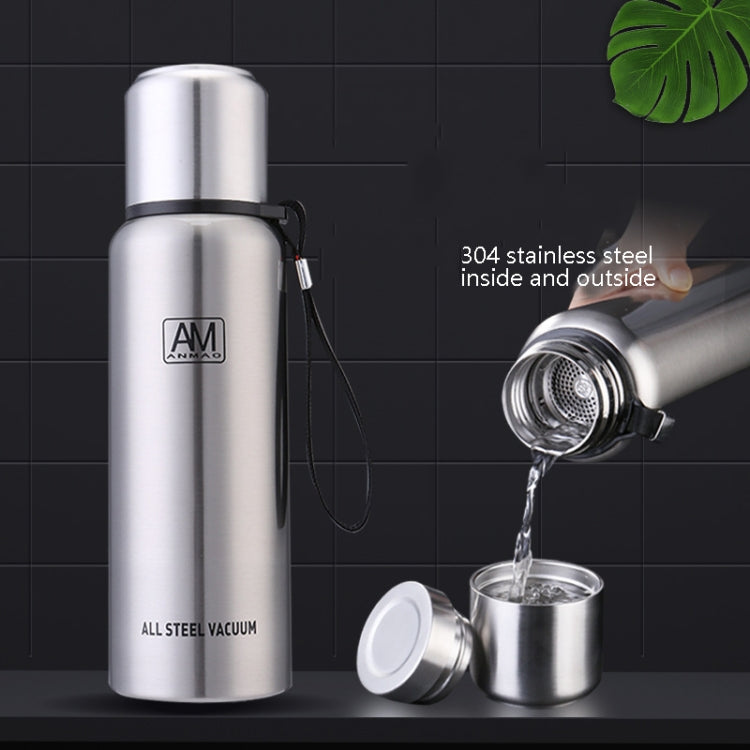 Isolierbecher aus 304er Edelstahl, großer Fassungsvermögen, Sport-Wasserbecher, Outdoor-Reisetopf, 500 ml, 750 ml, 1000 ml, 1500 ml