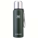 Isolierbecher aus 304er Edelstahl, großer Fassungsvermögen, Sport-Wasserbecher, Outdoor-Reisetopf, 500 ml, 750 ml, 1000 ml, 1500 ml