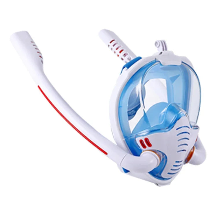Doppelschlauch-Schnorchelmaske aus Silikon, vollständig trocken, Tauchmaske für Erwachsene, Schwimmmaske, Taucherbrille, S/M, L/XL