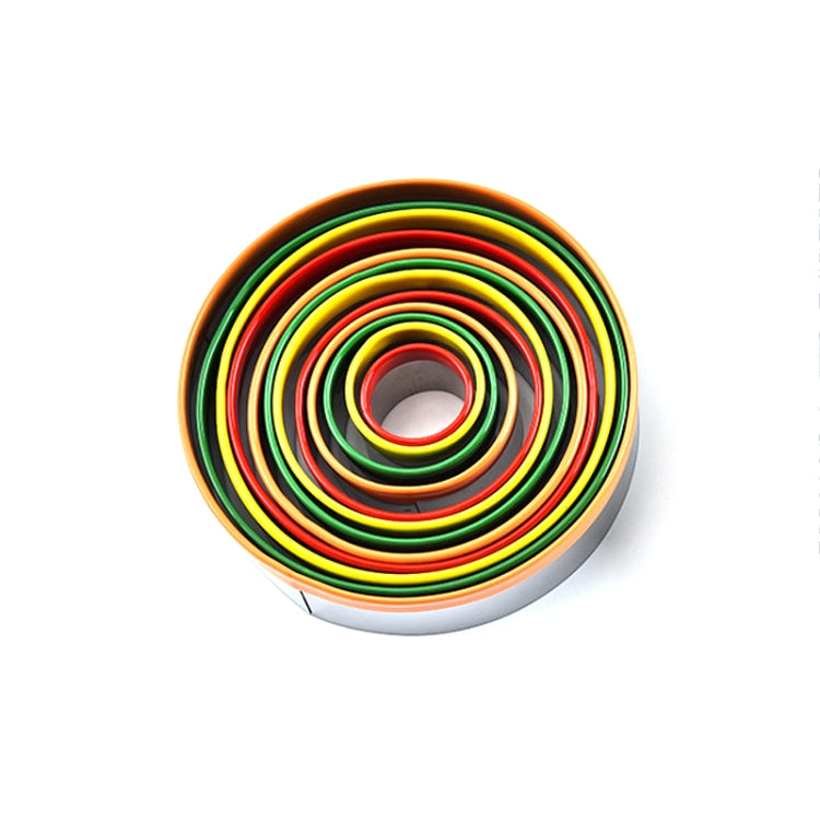 12-in-1 Edelstahl-Keksausstecher-Set, Fondant-Keksausstecher, runde Kuchenbackform, Farbausführung (12-teilig)