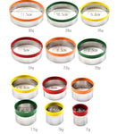 12-in-1 Edelstahl-Keksausstecher-Set, Fondant-Keksausstecher, runde Kuchenbackform, Farbausführung (12-teilig)