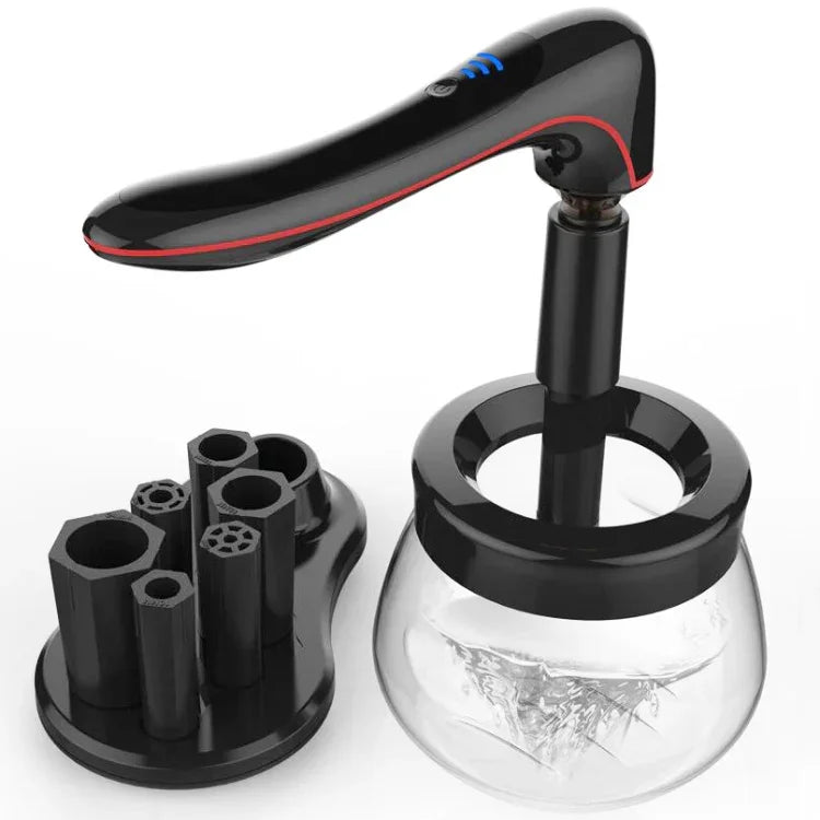 Elektrischer Make-up-Pinselreiniger mit automatischem Trockner, USB-aufladbar, Weiß, Schwarz