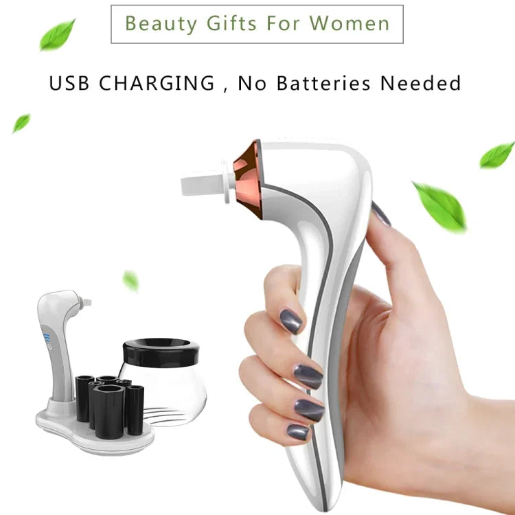 Elektrischer Make-up-Pinselreiniger mit automatischem Trockner, USB-aufladbar, Weiß, Schwarz