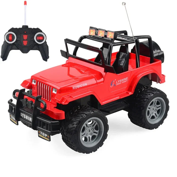 Elektrisches Kinderauto mit Vier-Wege-Fernsteuerung, Modellauto, Maßstab 1:18, roter SUV 6061