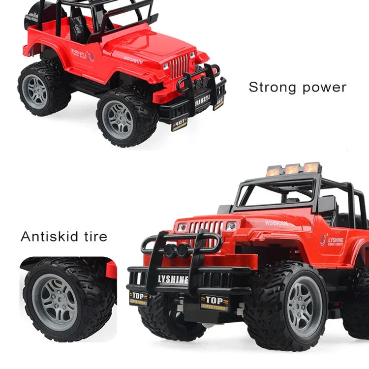 Elektrisches Kinderauto mit Vier-Wege-Fernsteuerung, Modellauto, Maßstab 1:18, roter SUV 6061