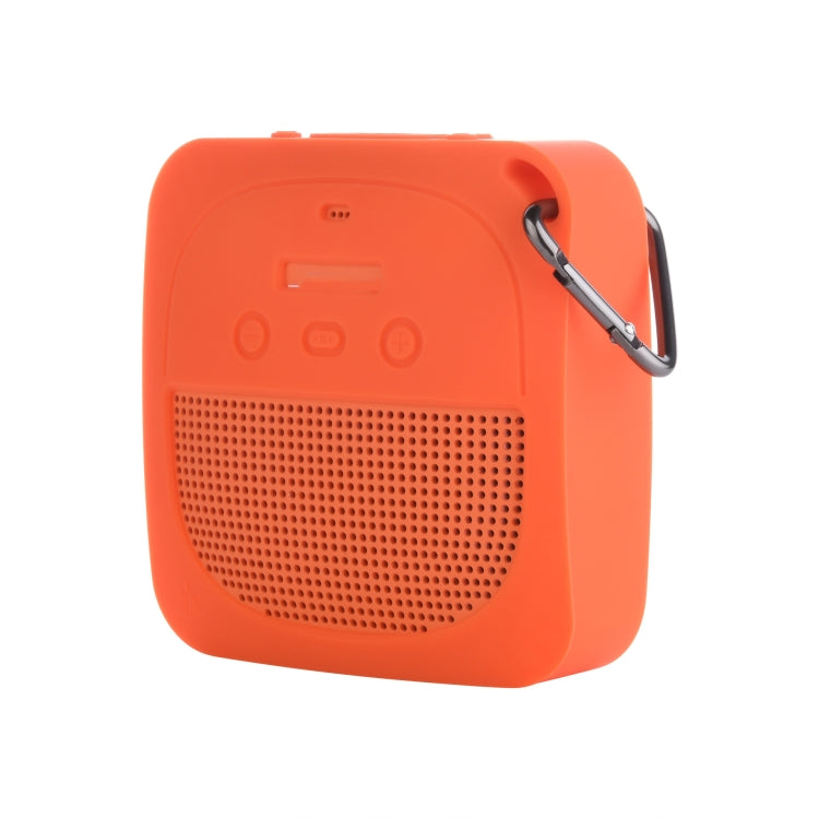 Anti-Rutsch Silikon Audio Aufbewahrungs-Schutzhülle für Bose Soundlink Micro, Silikonhülle Dunkelgrau, Silikonhülle Orange