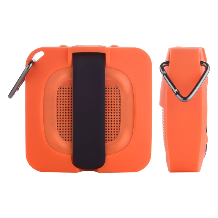 Anti-Rutsch Silikon Audio Aufbewahrungs-Schutzhülle für Bose Soundlink Micro, Silikonhülle Dunkelgrau, Silikonhülle Orange