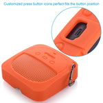 Anti-Rutsch Silikon Audio Aufbewahrungs-Schutzhülle für Bose Soundlink Micro, Silikonhülle Dunkelgrau, Silikonhülle Orange