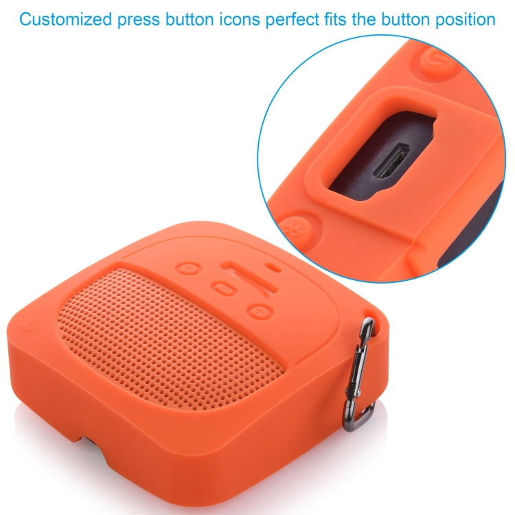Anti-Rutsch Silikon Audio Aufbewahrungs-Schutzhülle für Bose Soundlink Micro, Silikonhülle Dunkelgrau, Silikonhülle Orange