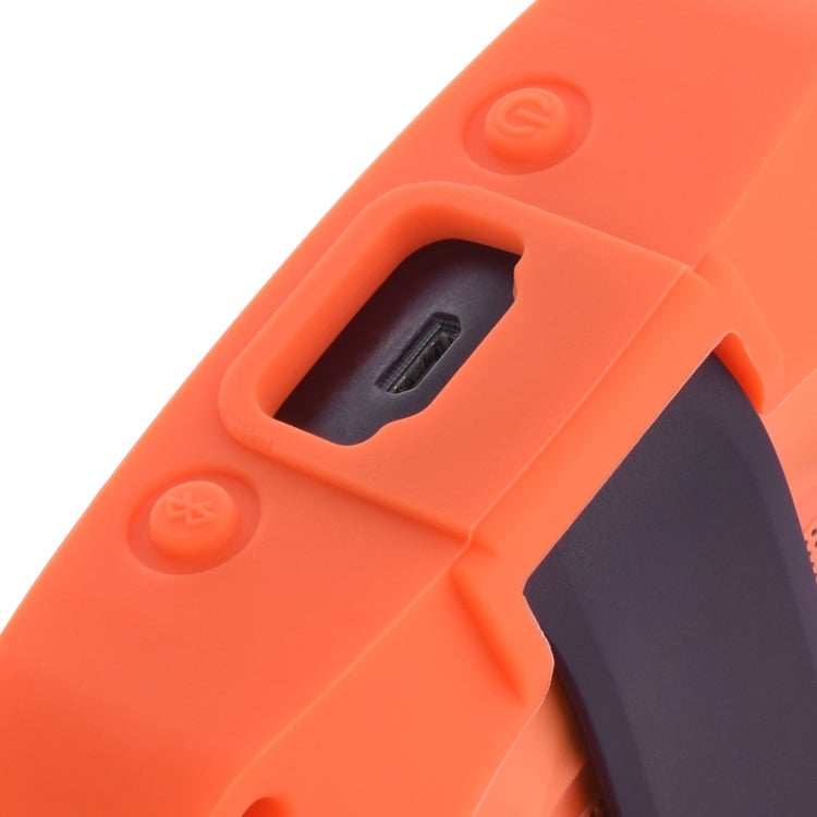 Anti-Rutsch Silikon Audio Aufbewahrungs-Schutzhülle für Bose Soundlink Micro, Silikonhülle Dunkelgrau, Silikonhülle Orange
